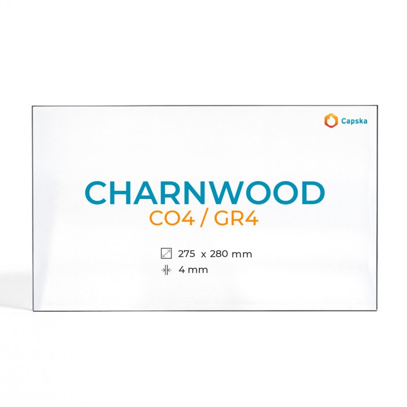 Cristal Charnwood CO4 / GR4 - Vidrio Rectángulo para estufa de leña