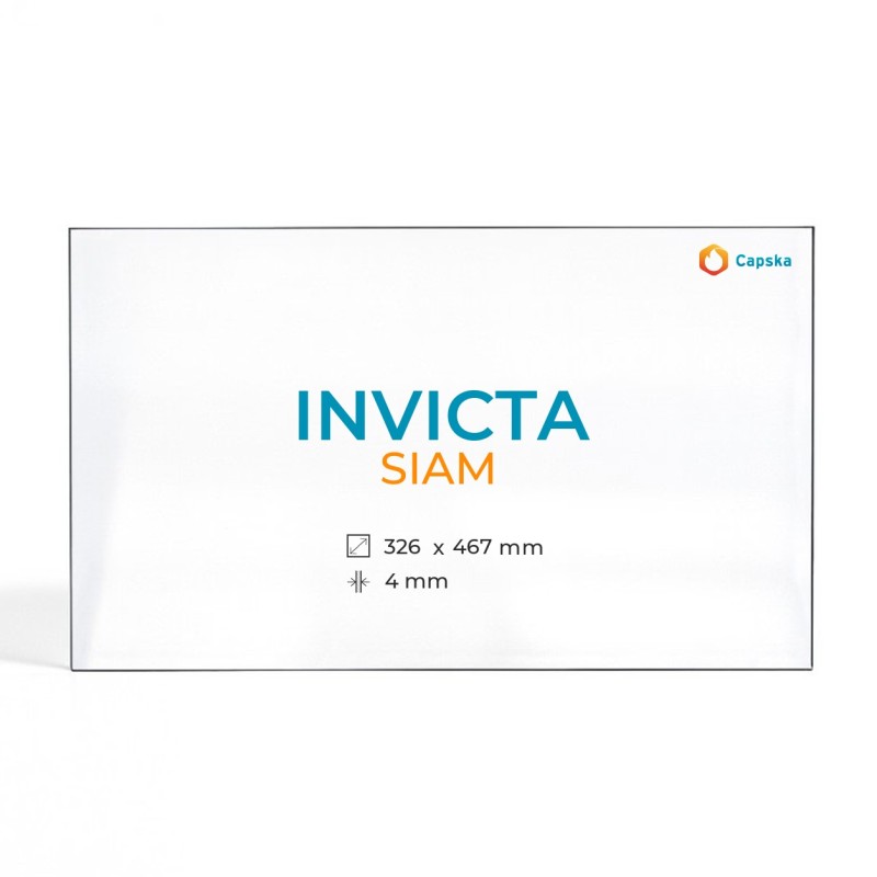Cristal para Estufa Invicta siam - Repuesto Rectangular - Capska