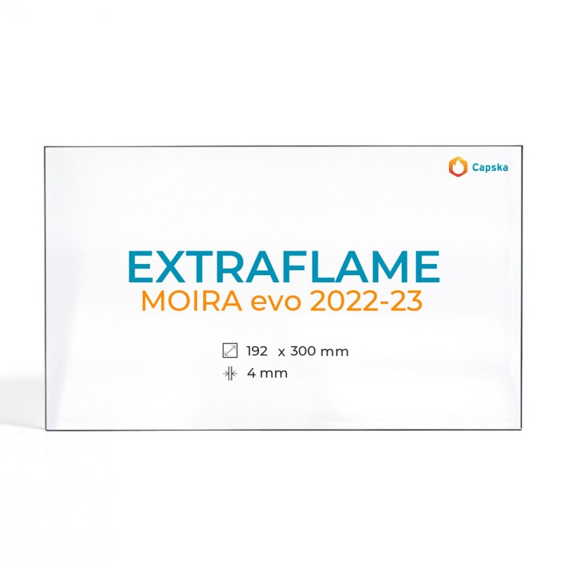 Cristal Extraflame MOIRA - Vidrio Rectángulo para estufa de leña