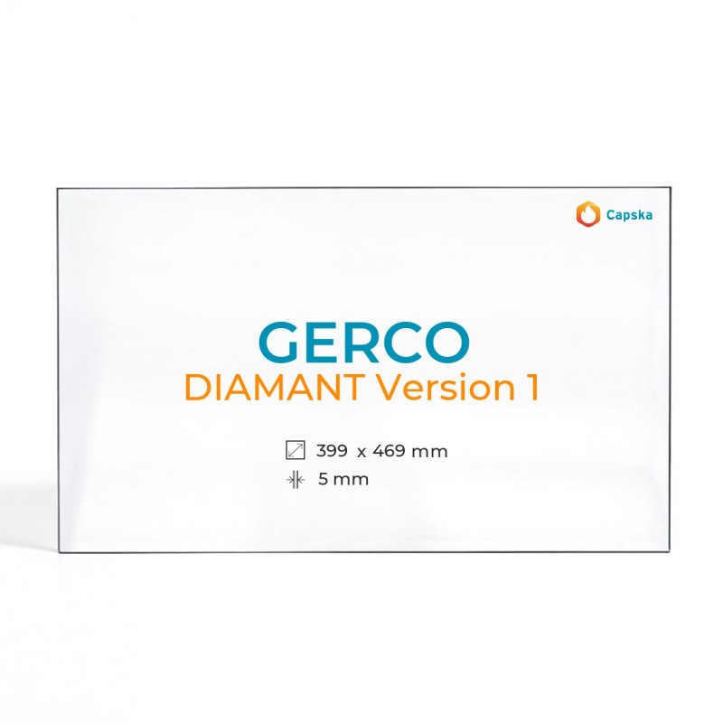 Vidre Rectangle Perforat per Estufa de Llenya GERCO DIAMANT Version 1