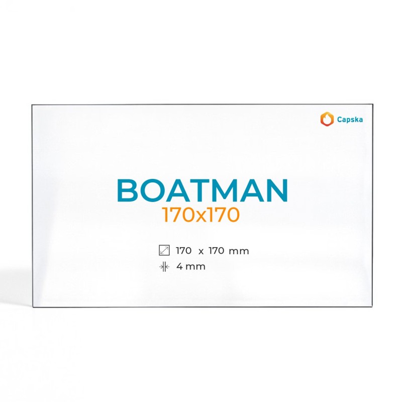 Vidre ceràmic Boatman 170x170 per estufa de llenya