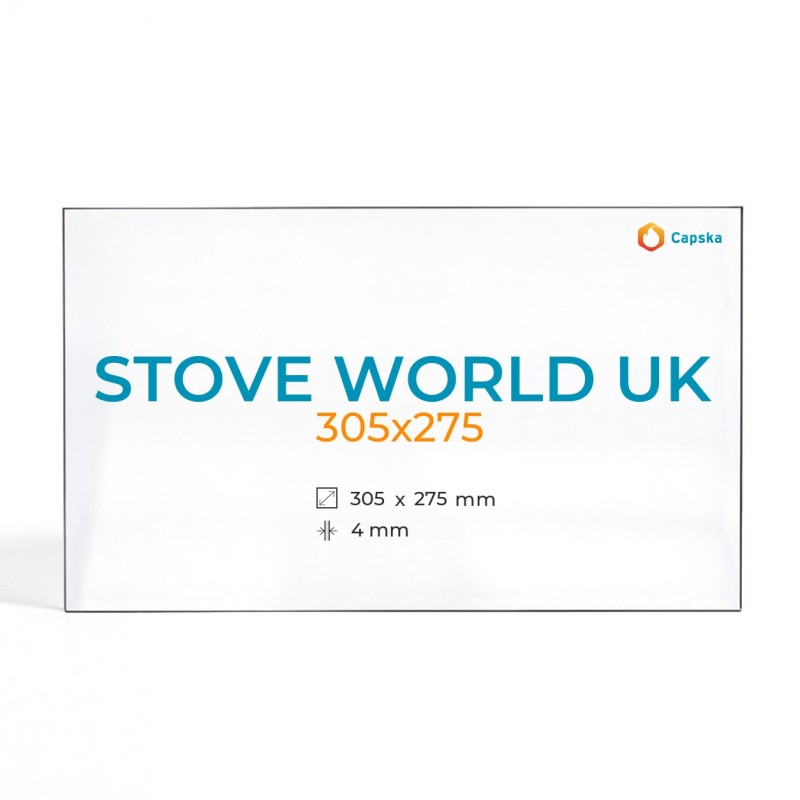 Vidrio cerámico para estufa de leña - Cristal Stove World Uk 305X275