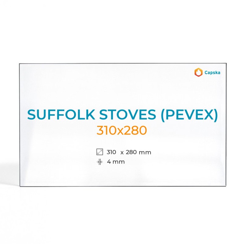 Cristal Suffolk Stoves (Pevex) 310x280 - Vidrio Rectángulo para Estufa de Leña