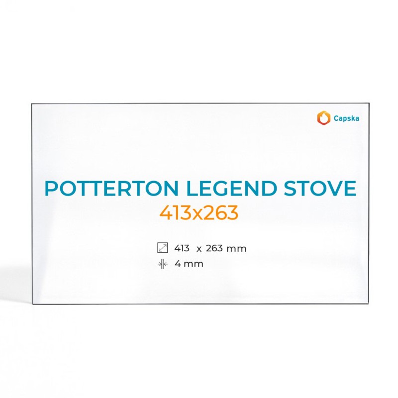 Vidre Rectangle Potterton Legend Stove 413x263 per Estufa de Llenya