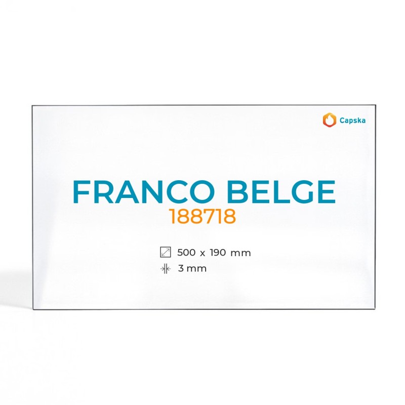 Cristal Franco Belge 188718 - Vidrio Rectángulo para Estufa de Leña